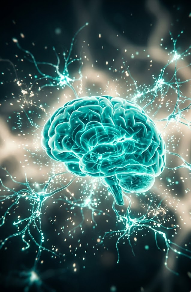 Cerveau lumineux repr&eacute;sentant l'hypnose th&eacute;rapeutique &agrave; Tarcienne - Hypnozen